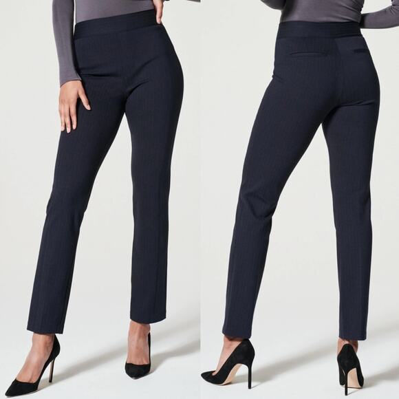 Spanx SPANXsupersmooth Perfect Fit Ponte Slim Straight Pull On Pant Navy Size XS - Picture 1 of 15